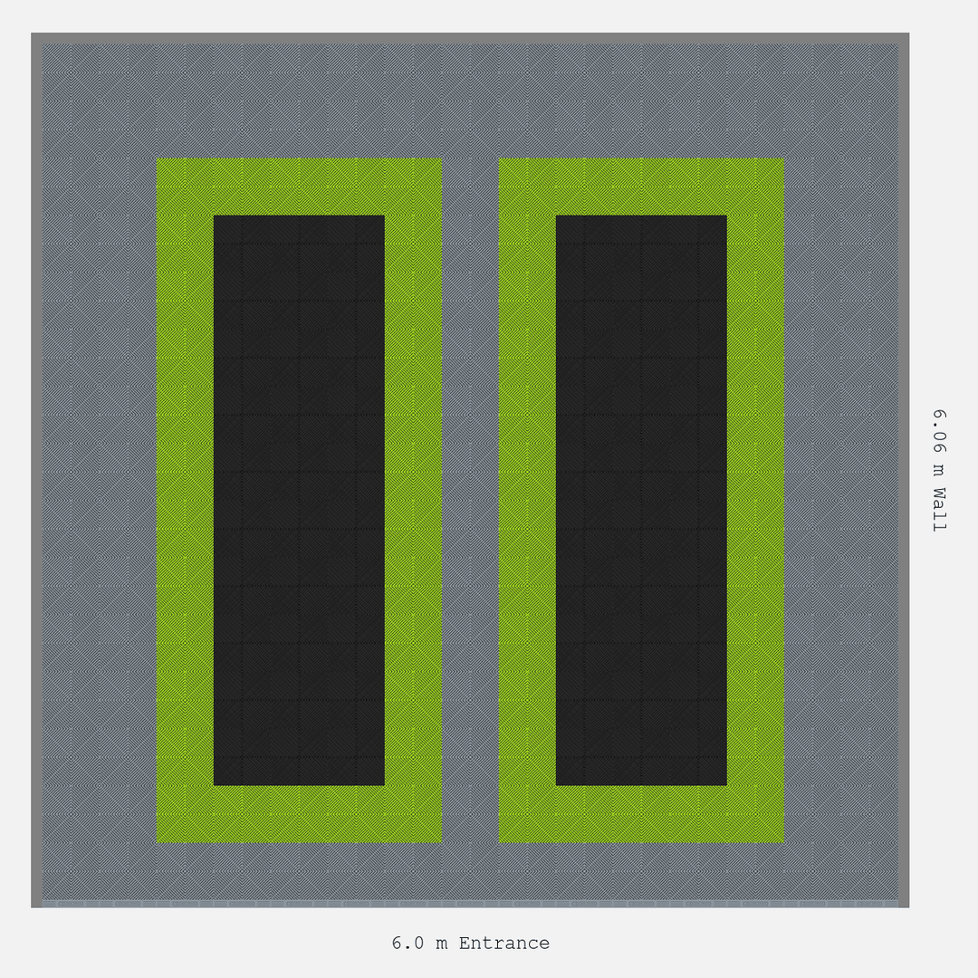 Double Garage Floor Kit 6x6M, Parking Bay Plain Infill Kit