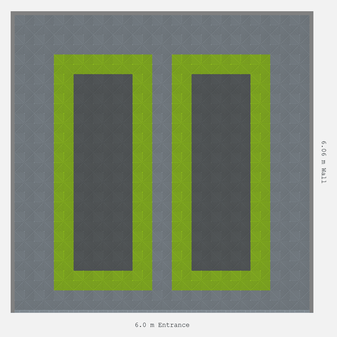 Double Garage Floor Kit 6x6M, Parking Bay Plain Infill Kit