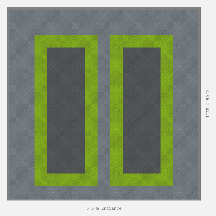 Double Garage Floor Kit 6x6M, Parking Bay Plain Infill Kit