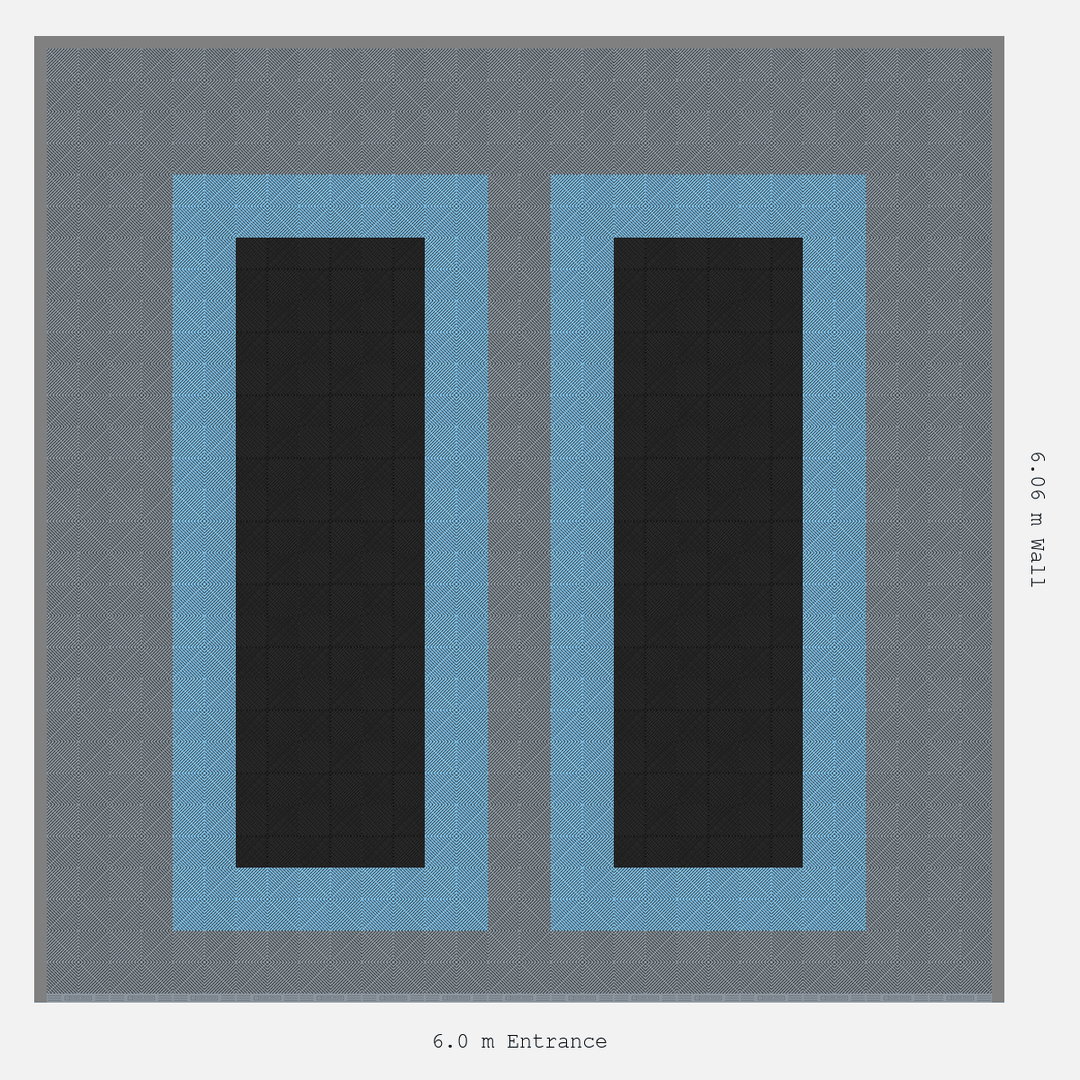 Double Garage Floor Kit 6x6M, Parking Bay Plain Infill Kit