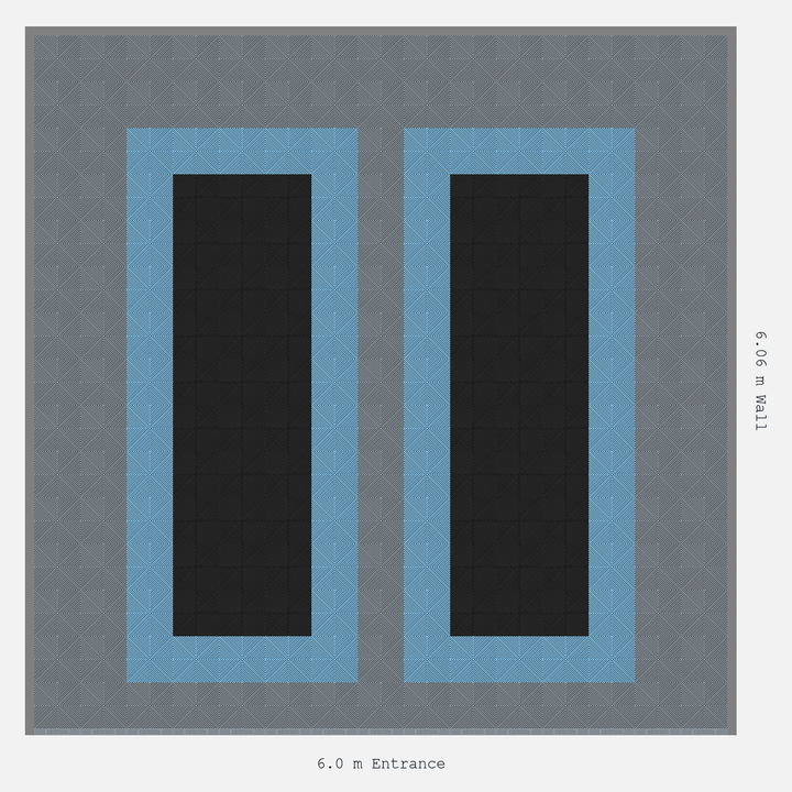 Double Garage Floor Kit 6x6M, Parking Bay Plain Infill Kit