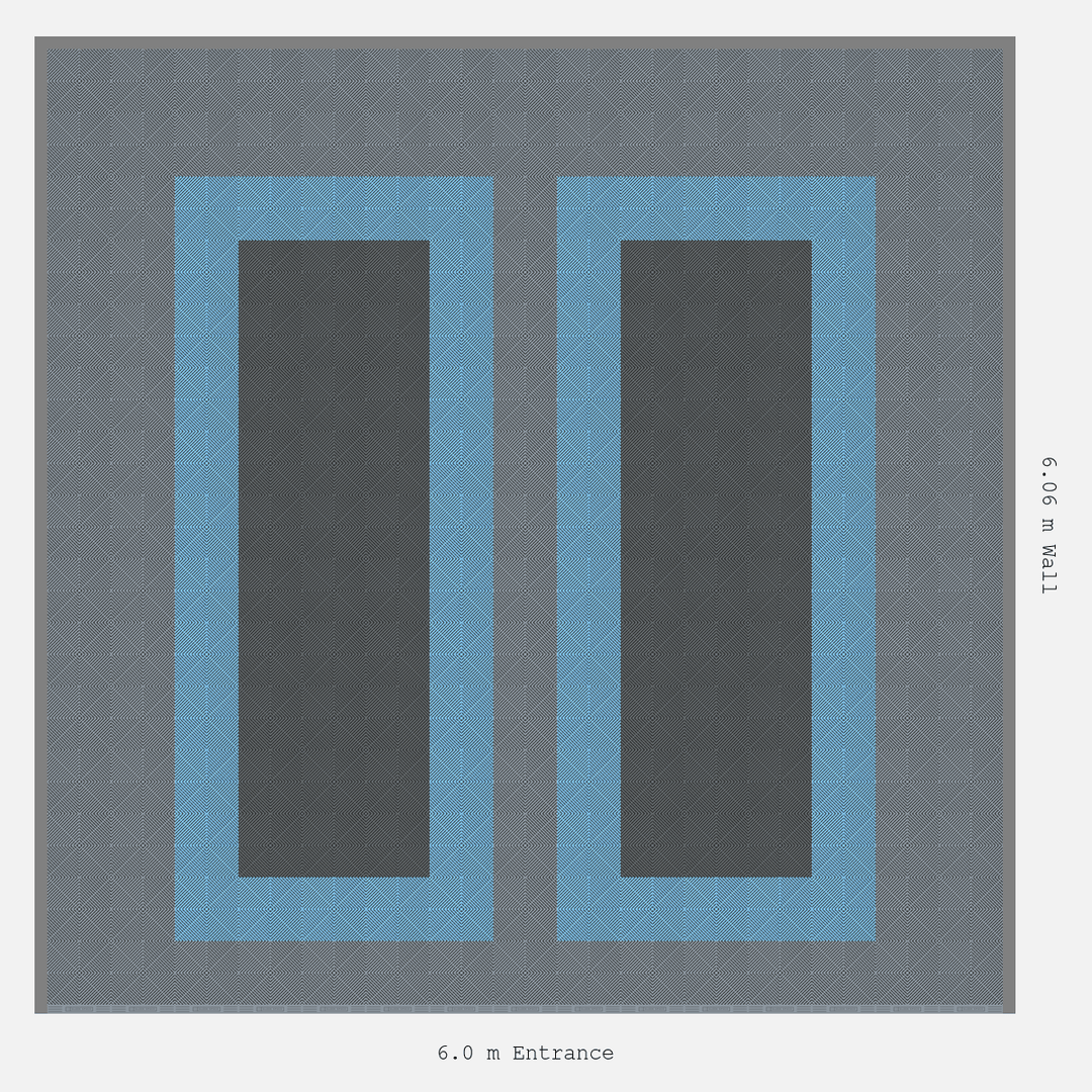 Double Garage Floor Kit 6x6M, Parking Bay Plain Infill Kit