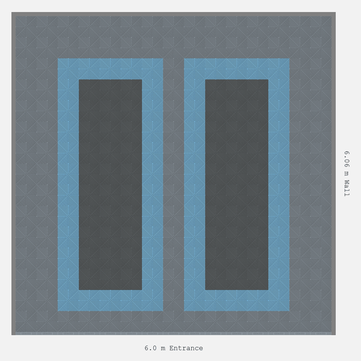 Double Garage Floor Kit 6x6M, Parking Bay Plain Infill Kit