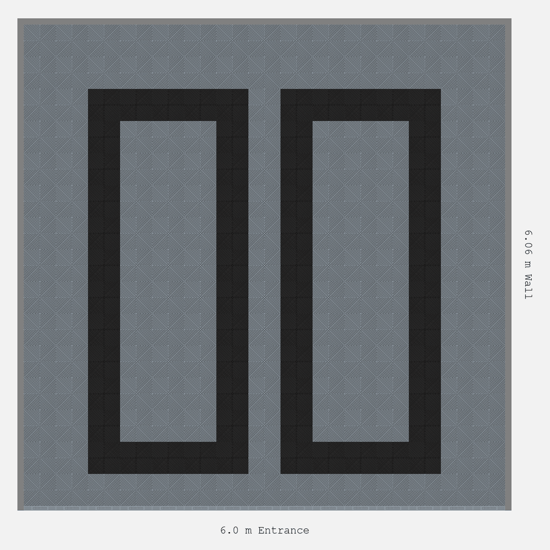 Double Garage Floor Kit 6x6M, Parking Bay Plain Infill Kit