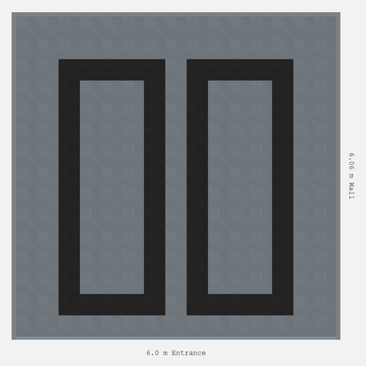 Double Garage Floor Kit 6x6M, Parking Bay Plain Infill Kit