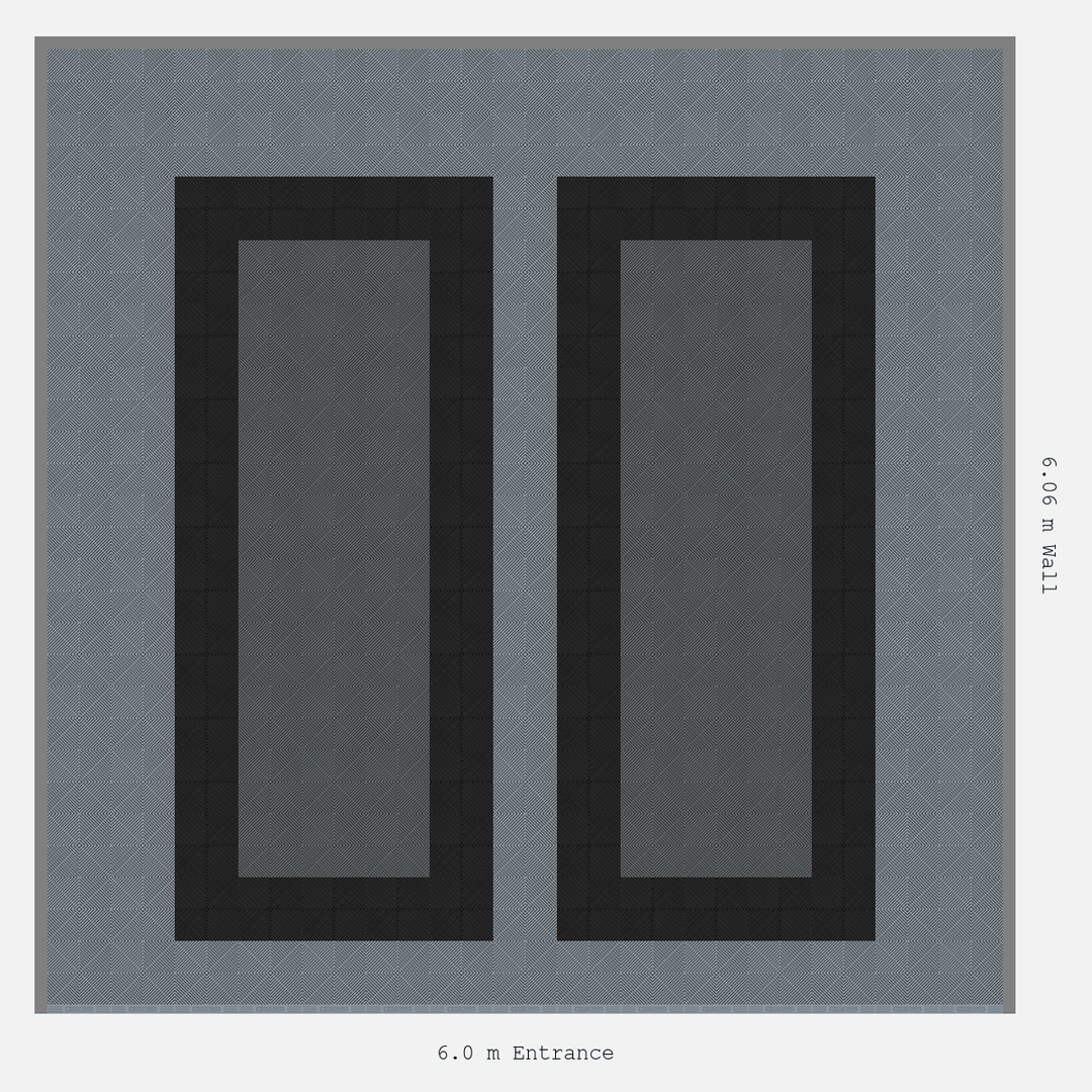Double Garage Floor Kit 6x6M, Parking Bay Plain Infill Kit