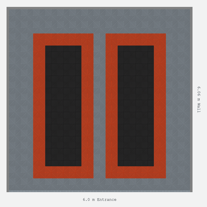 Double Garage Floor Kit 6x6M, Parking Bay Plain Infill Kit