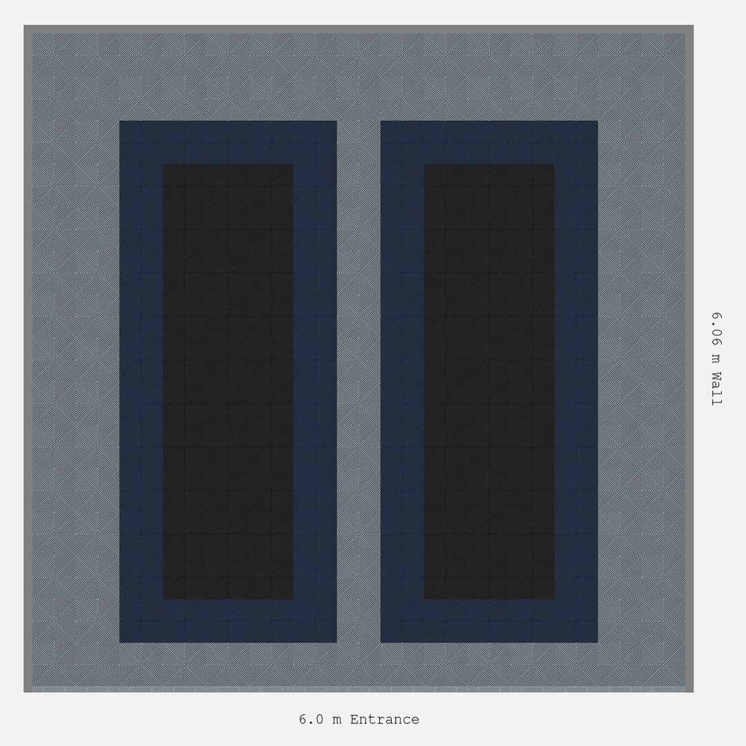 Double Garage Floor Kit 6x6M, Parking Bay Plain Infill Kit