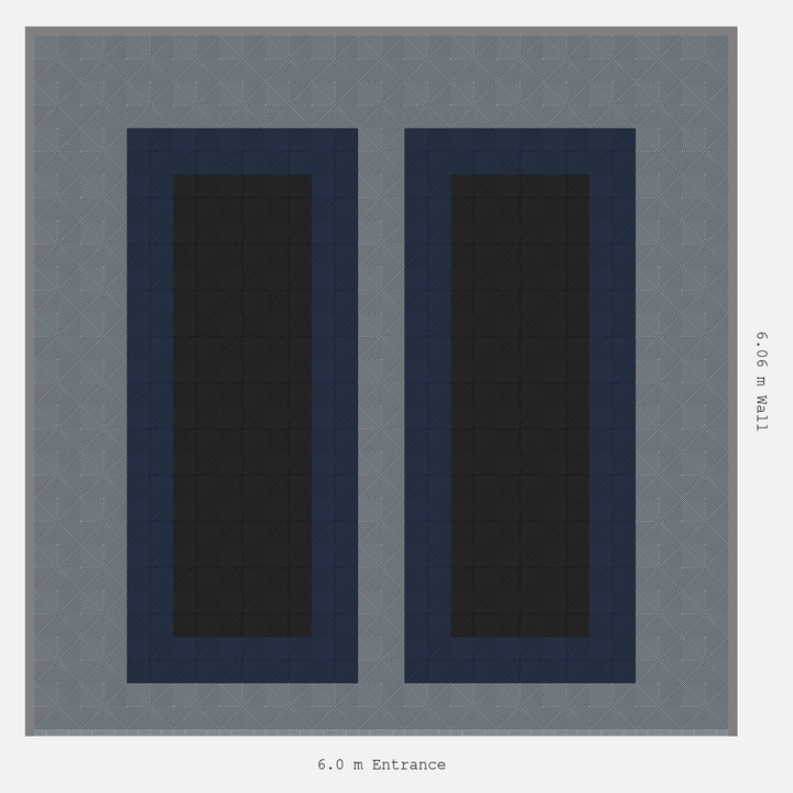 Double Garage Floor Kit 6x6M, Parking Bay Plain Infill Kit