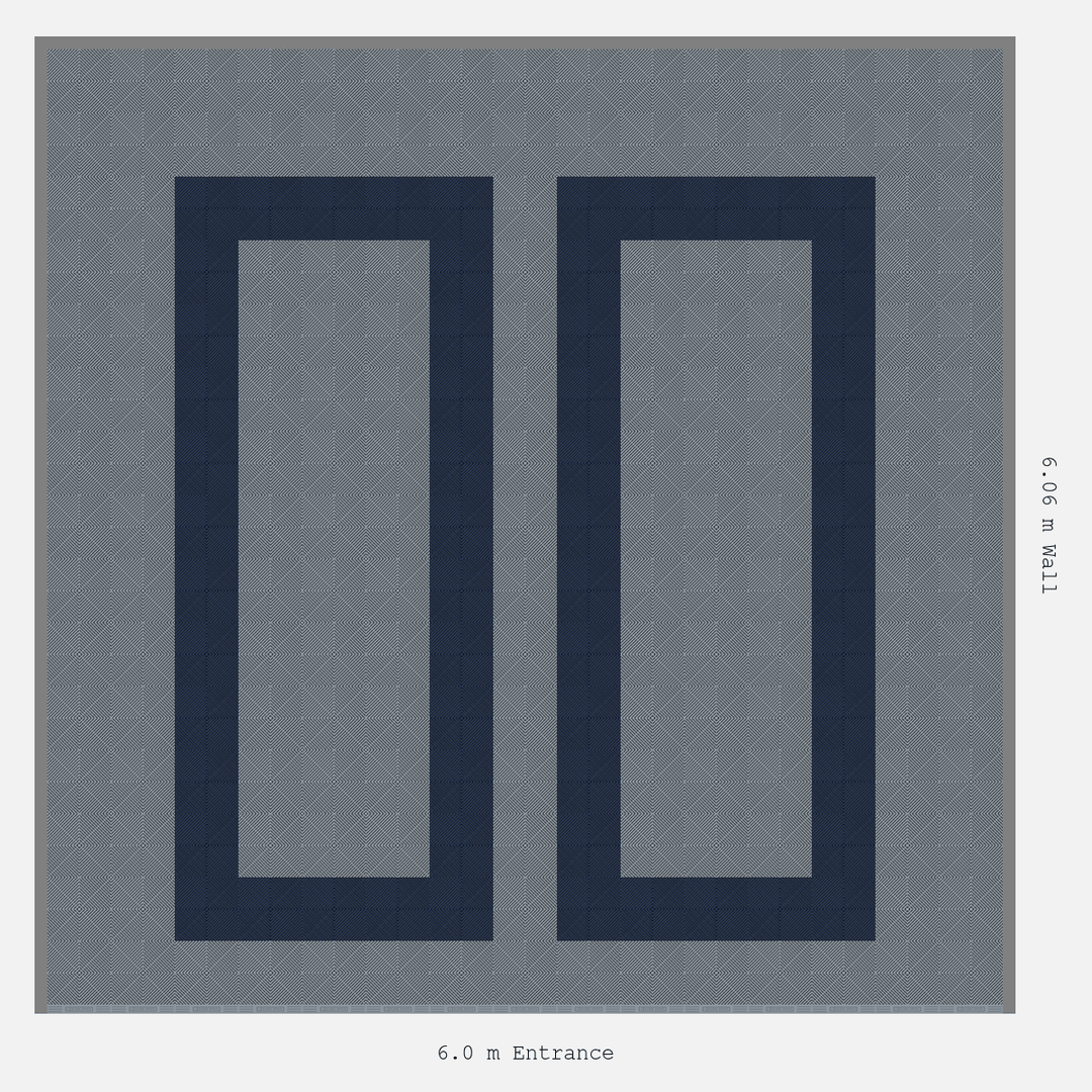 Double Garage Floor Kit 6x6M, Parking Bay Plain Infill Kit