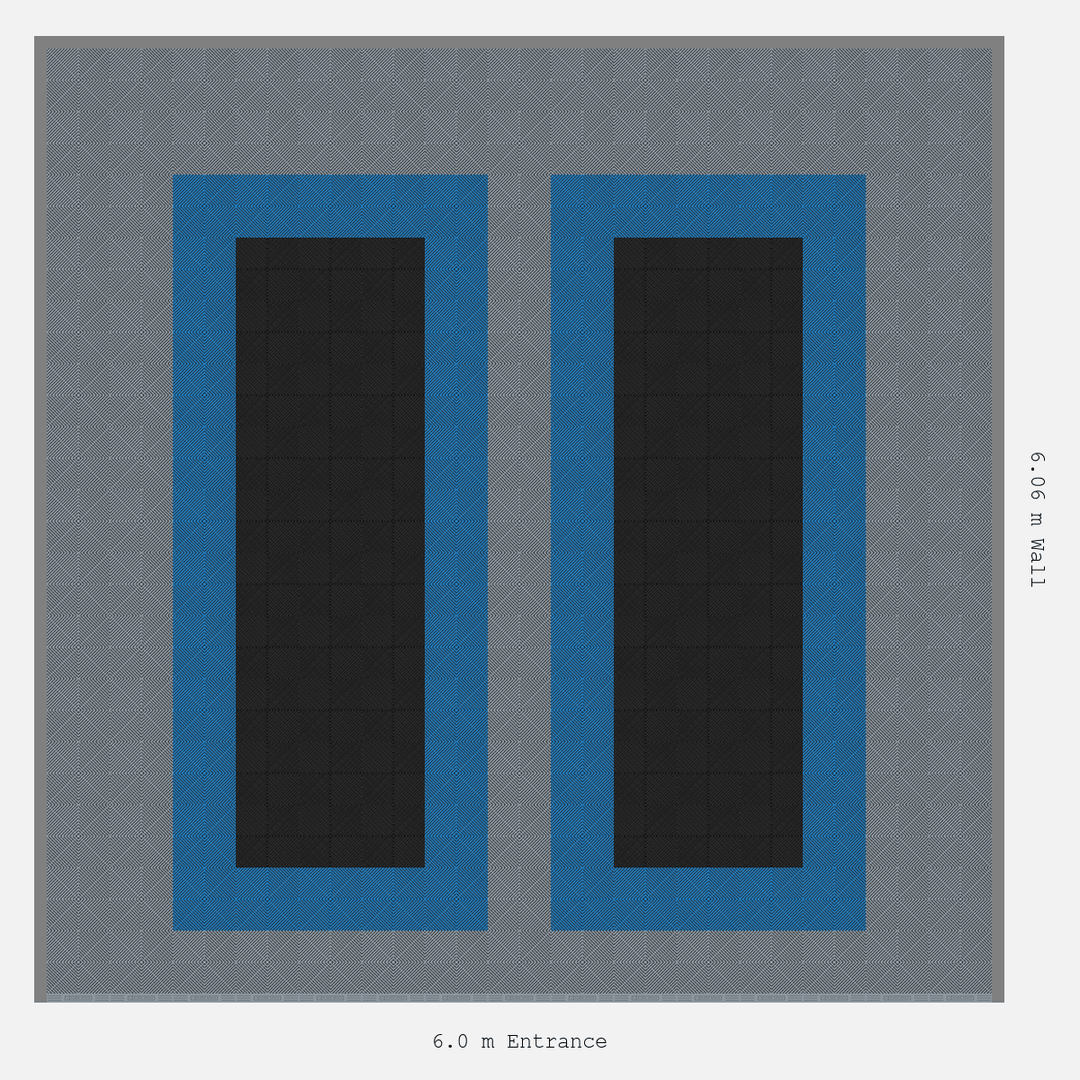 Double Garage Floor Kit 6x6M, Parking Bay Plain Infill Kit