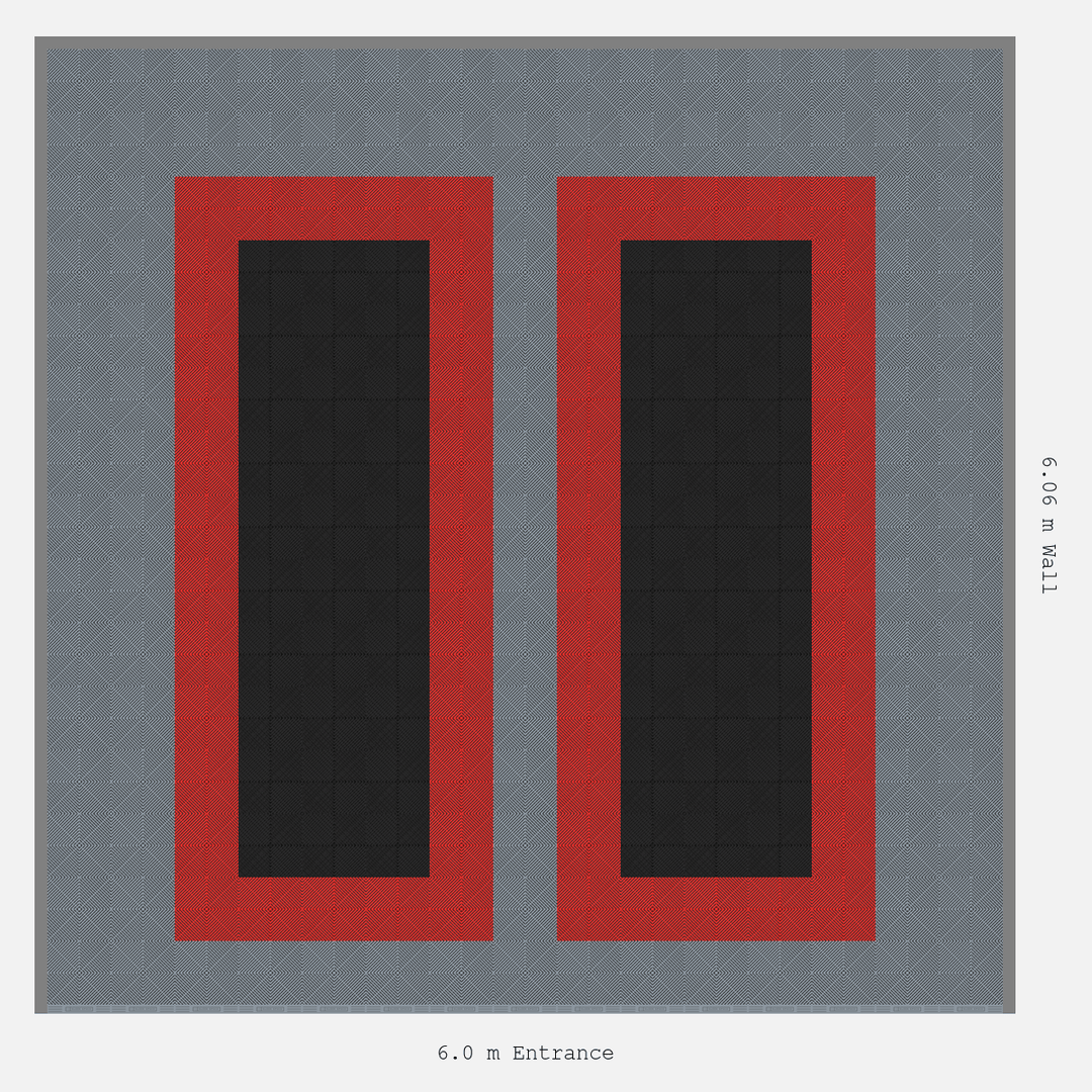 Double Garage Floor Kit 6x6M, Parking Bay Plain Infill Kit