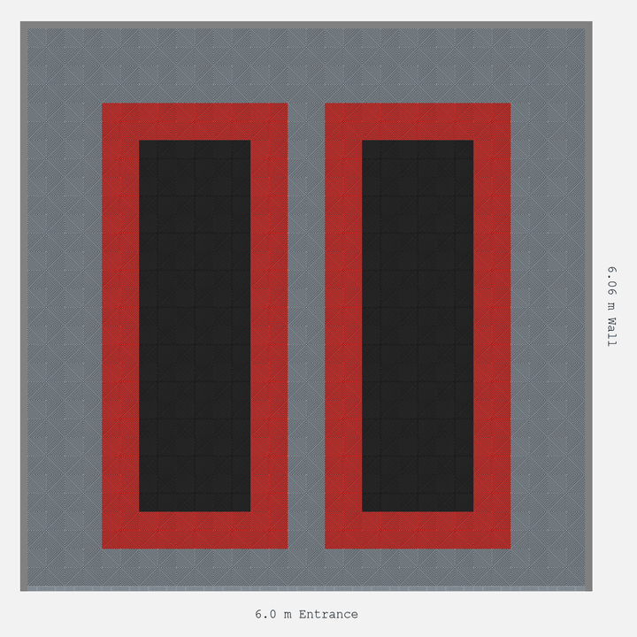 Double Garage Floor Kit 6x6M, Parking Bay Plain Infill Kit