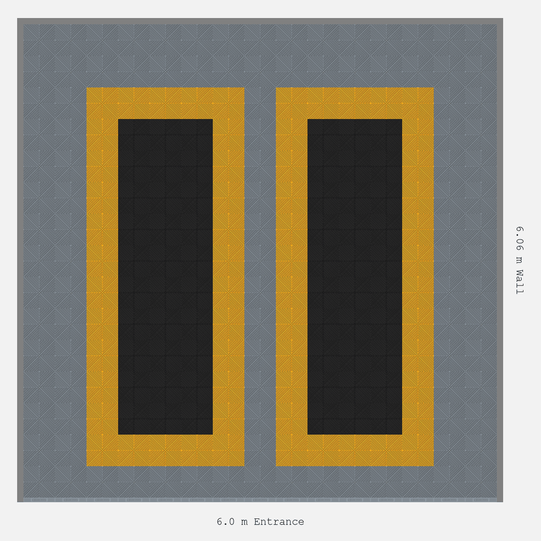 Double Garage Floor Kit 6x6M, Parking Bay Plain Infill Kit