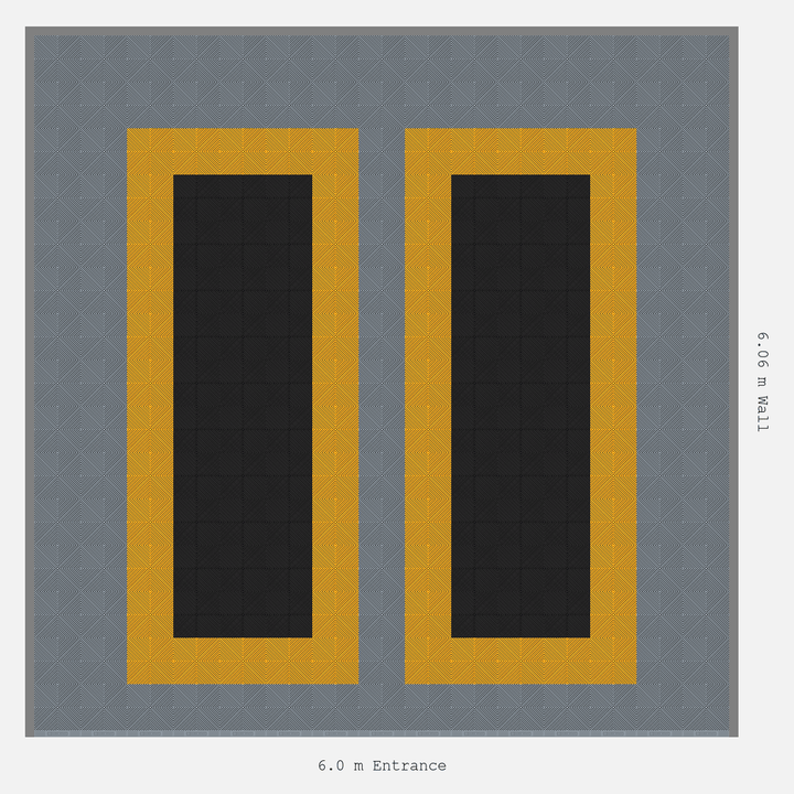 Double Garage Floor Kit 6x6M, Parking Bay Plain Infill Kit