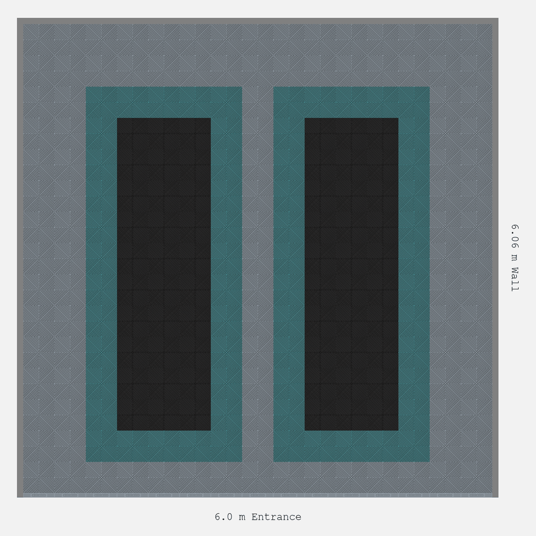 Double Garage Floor Kit 6x6M, Parking Bay Plain Infill Kit