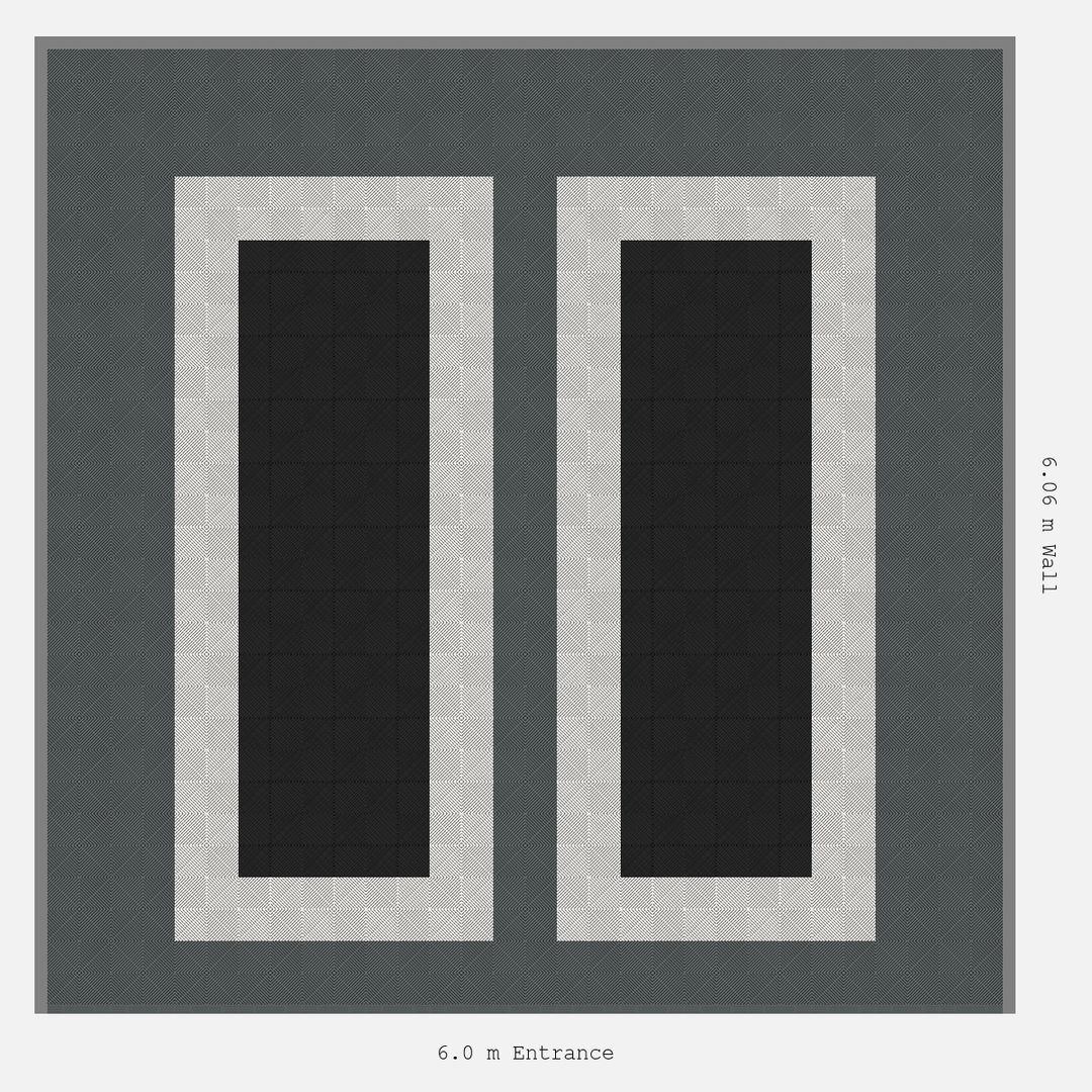 Double Garage Floor Kit 6x6M, Parking Bay Plain Infill Kit