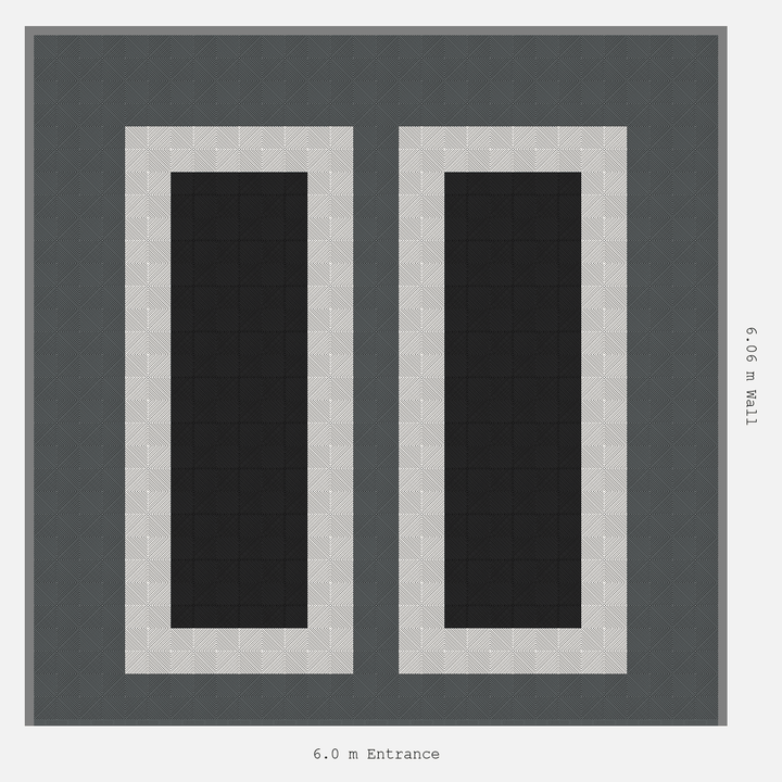 Double Garage Floor Kit 6x6M, Parking Bay Plain Infill Kit