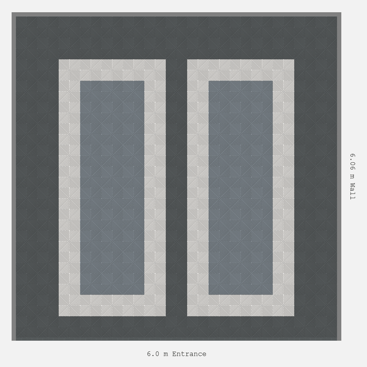 Double Garage Floor Kit 6x6M, Parking Bay Plain Infill Kit
