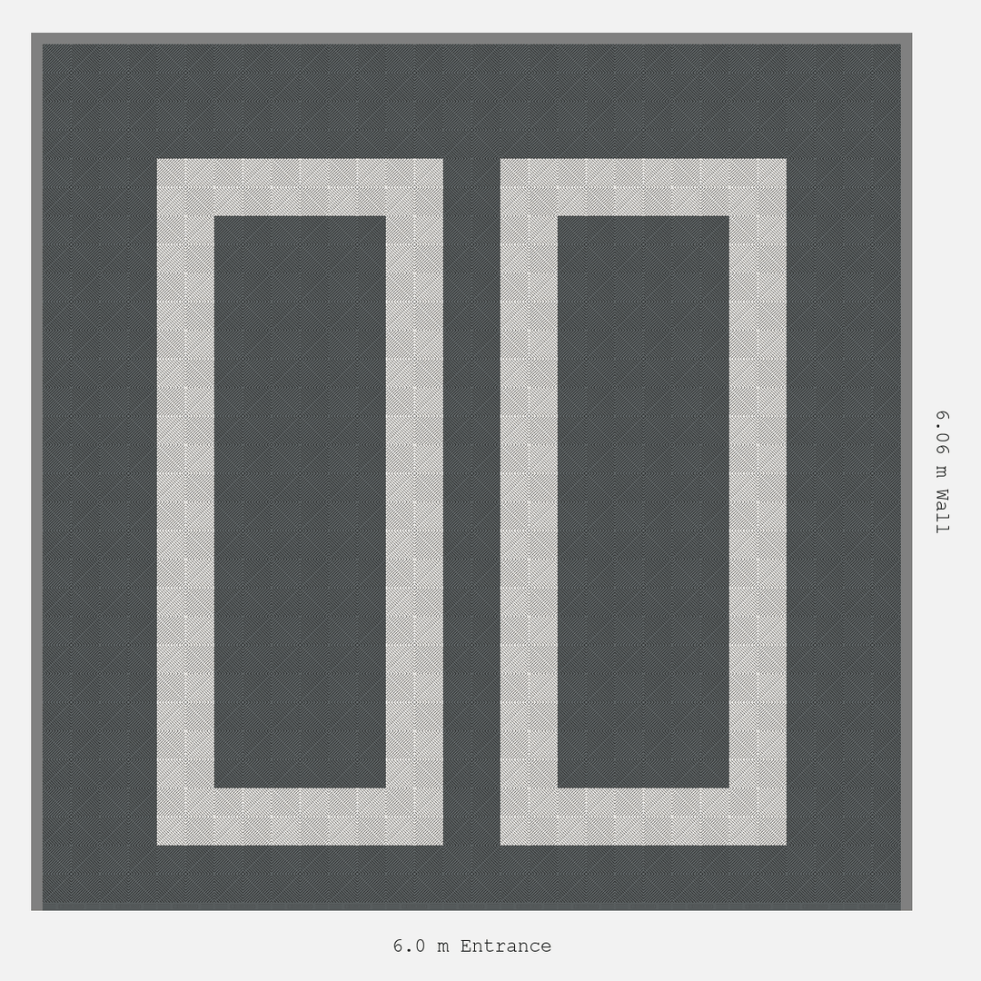 Double Garage Floor Kit 6x6M, Parking Bay Plain Infill Kit