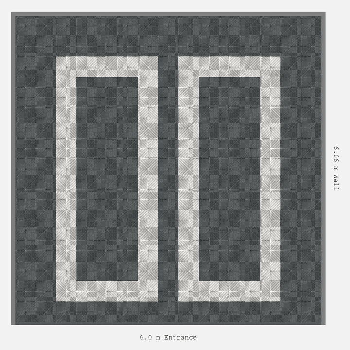 Double Garage Floor Kit 6x6M, Parking Bay Plain Infill Kit