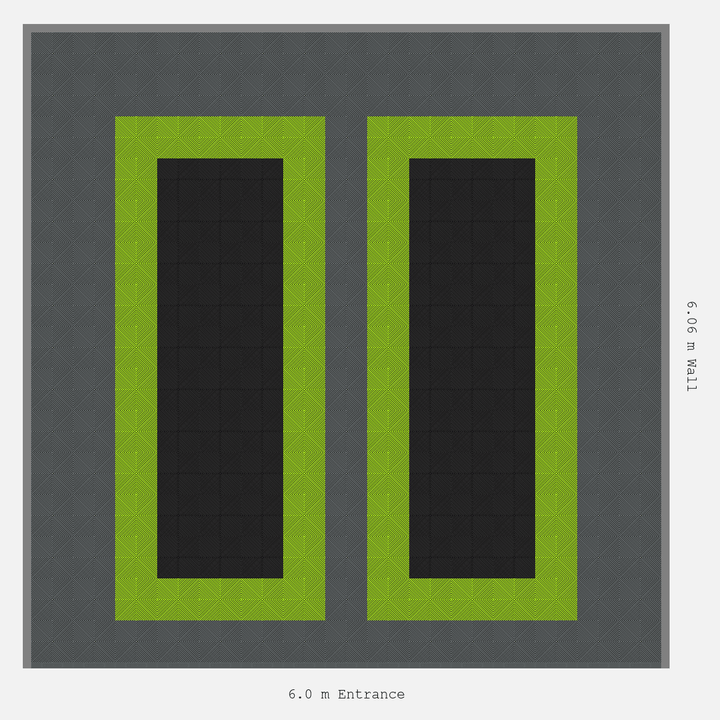 Double Garage Floor Kit 6x6M, Parking Bay Plain Infill Kit