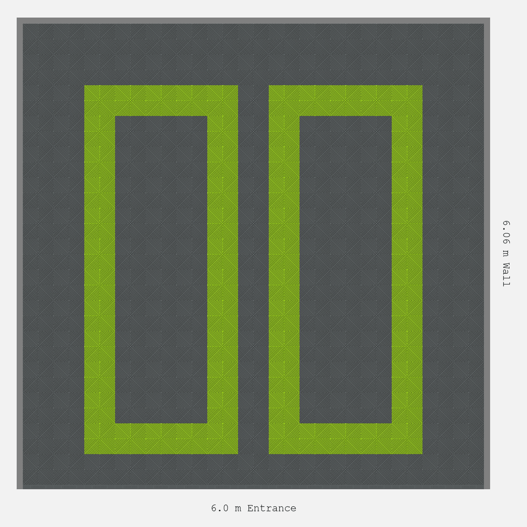 Double Garage Floor Kit 6x6M, Parking Bay Plain Infill Kit