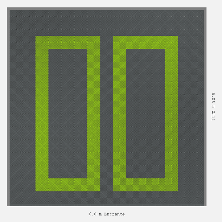 Double Garage Floor Kit 6x6M, Parking Bay Plain Infill Kit