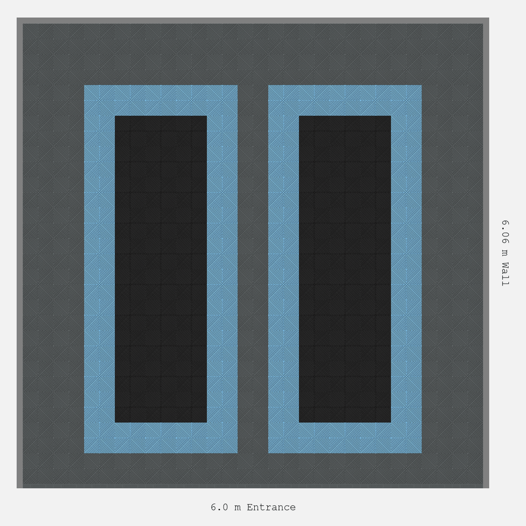 Double Garage Floor Kit 6x6M, Parking Bay Plain Infill Kit