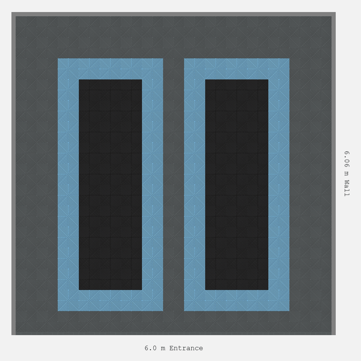 Double Garage Floor Kit 6x6M, Parking Bay Plain Infill Kit