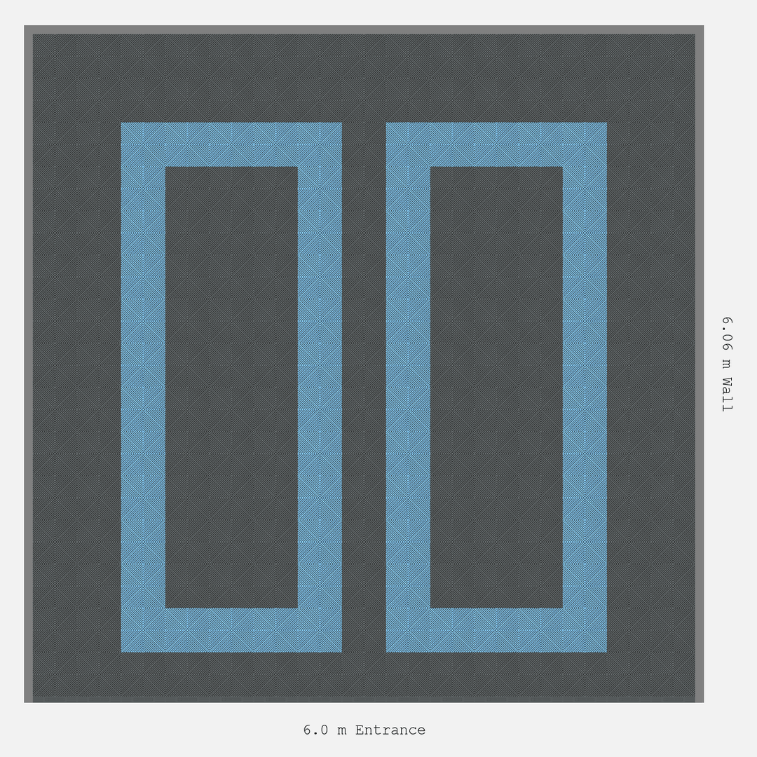 Double Garage Floor Kit 6x6M, Parking Bay Plain Infill Kit