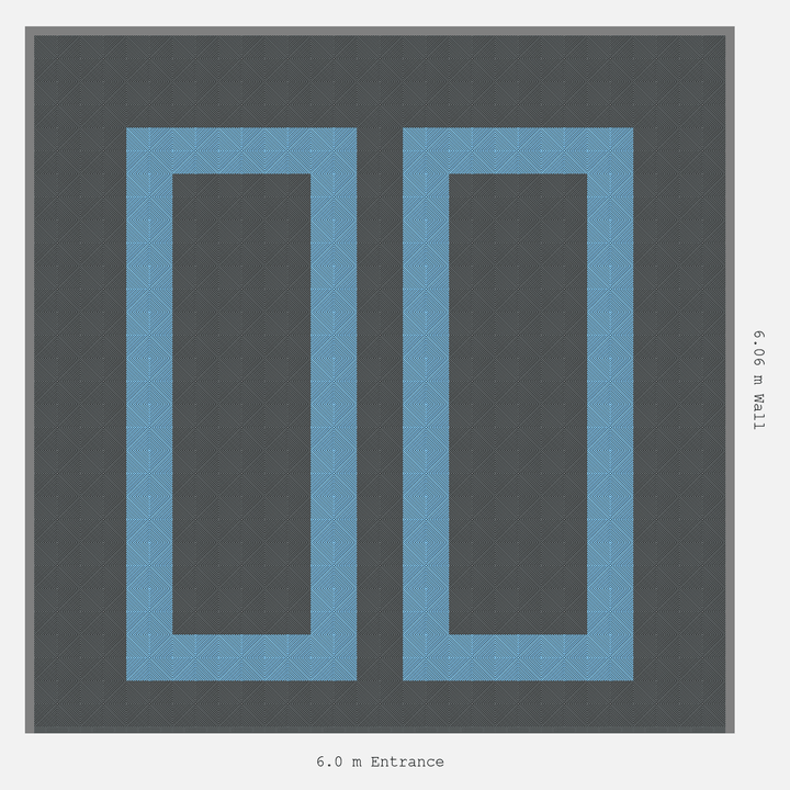 Double Garage Floor Kit 6x6M, Parking Bay Plain Infill Kit