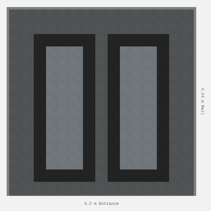 Double Garage Floor Kit 6x6M, Parking Bay Plain Infill Kit