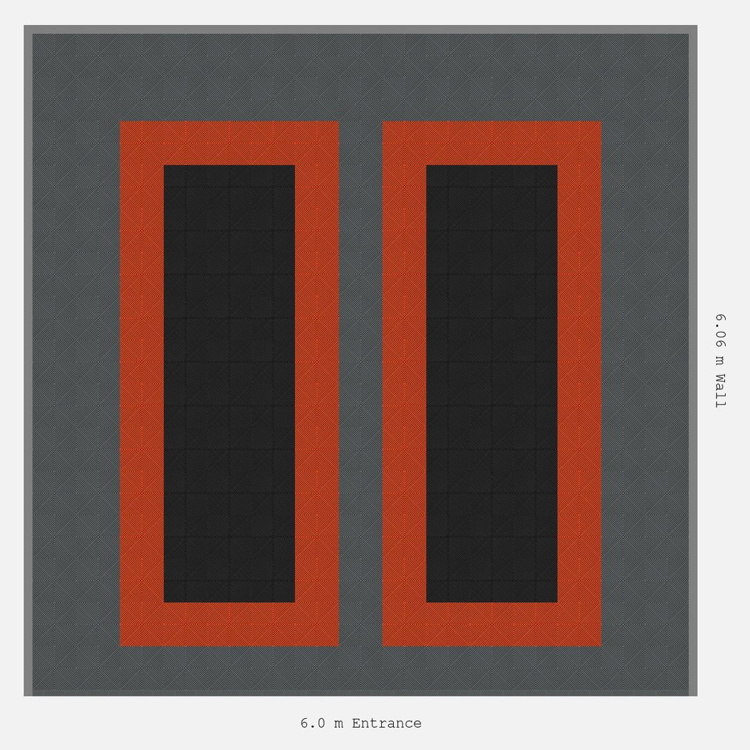 Double Garage Floor Kit 6x6M, Parking Bay Plain Infill Kit