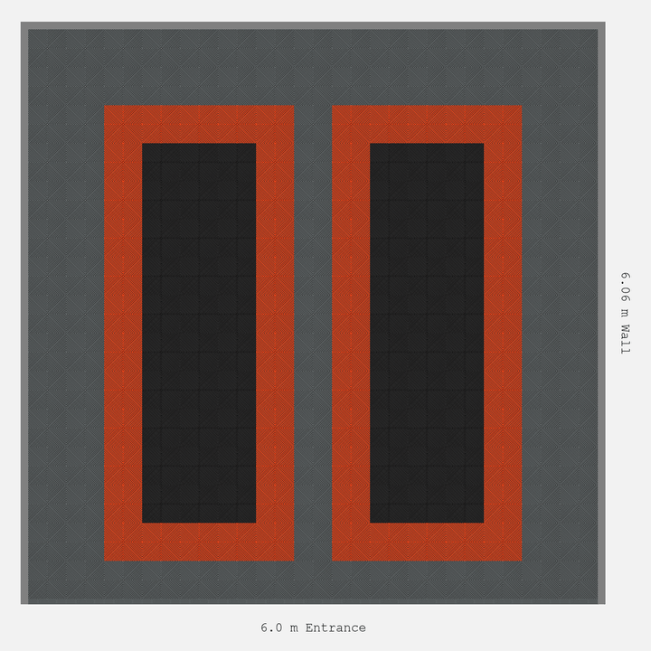 Double Garage Floor Kit 6x6M, Parking Bay Plain Infill Kit