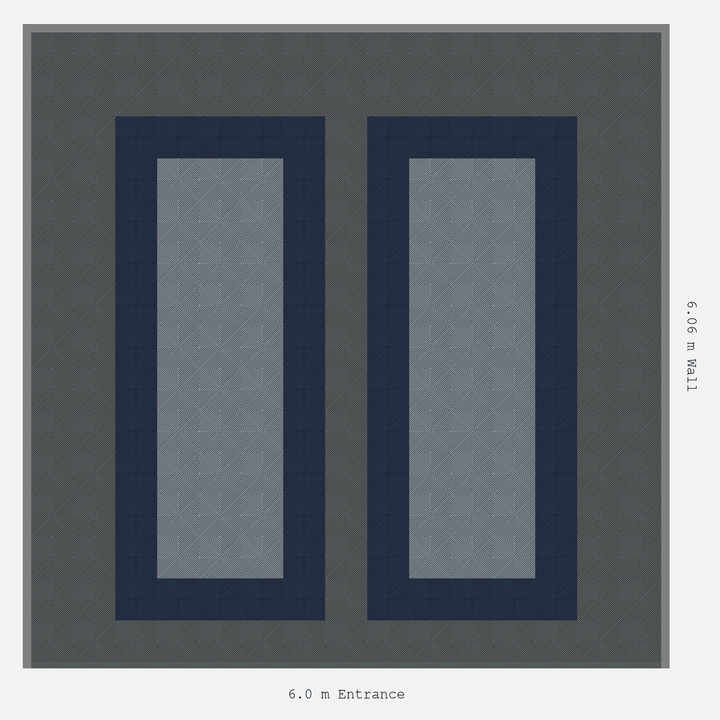 Double Garage Floor Kit 6x6M, Parking Bay Plain Infill Kit