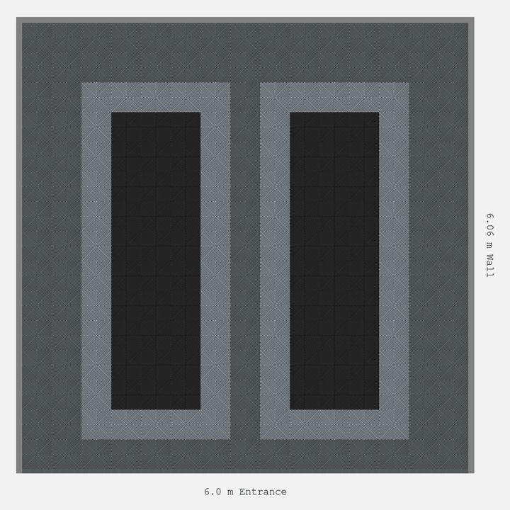 Double Garage Floor Kit 6x6M, Parking Bay Plain Infill Kit