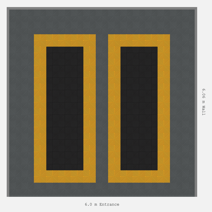 Double Garage Floor Kit 6x6M, Parking Bay Plain Infill Kit