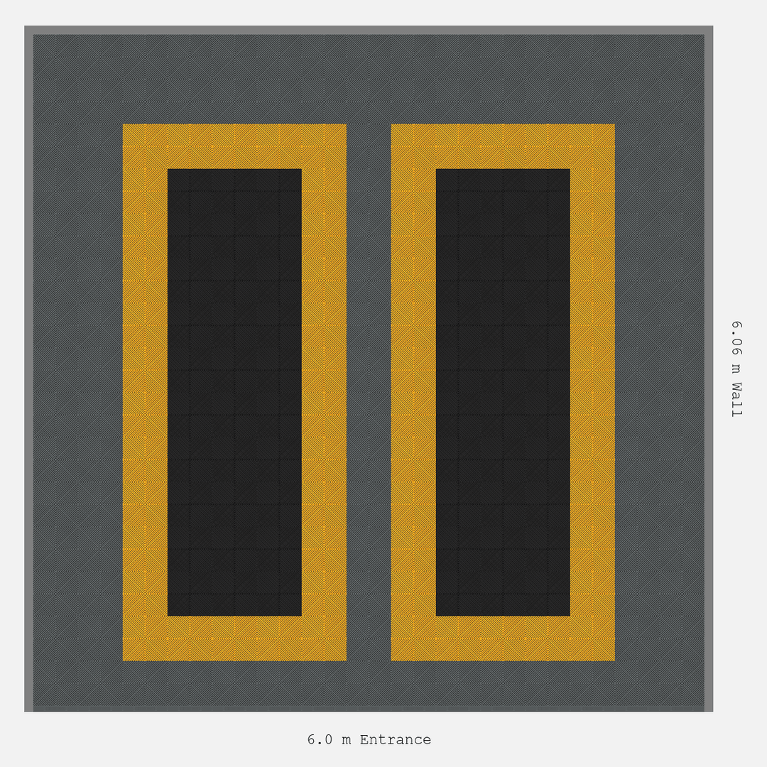 Double Garage Floor Kit 6x6M, Parking Bay Plain Infill Kit