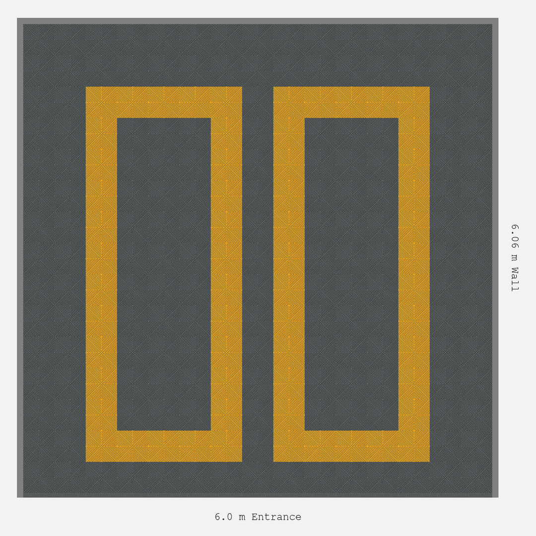 Double Garage Floor Kit 6x6M, Parking Bay Plain Infill Kit