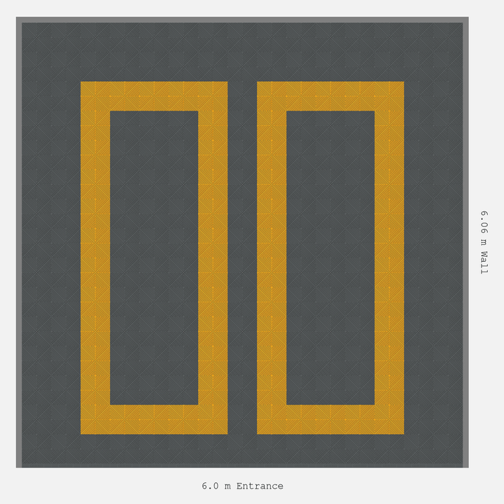 Double Garage Floor Kit 6x6M, Parking Bay Plain Infill Kit