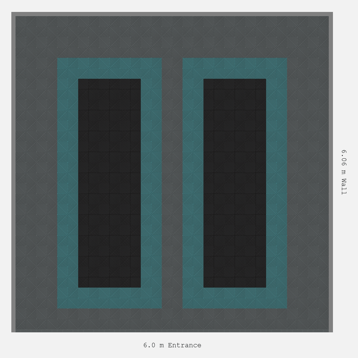 Double Garage Floor Kit 6x6M, Parking Bay Plain Infill Kit